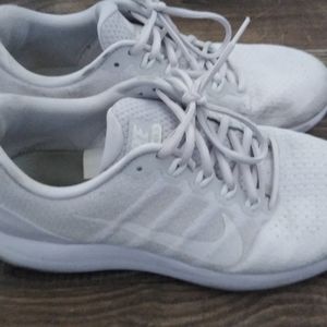Nike white running shoes